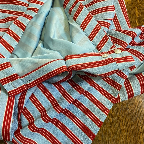 ROOLEE PLUS ADDISON BUTTON MIDI MODEST STRIPED SKIRT - Picture 16 of 16